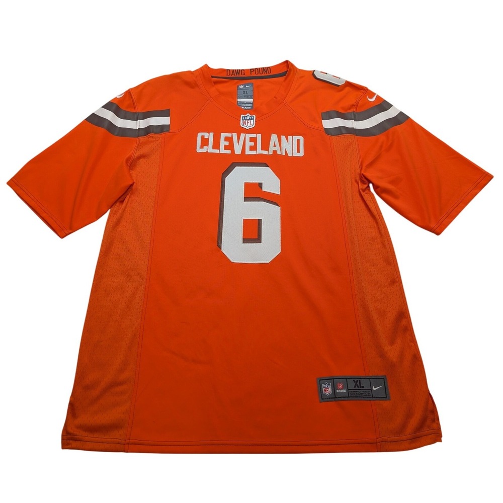 Nike Cleveland Browns Baker Mayfield Jersey Men XL Orange NFL Football 6